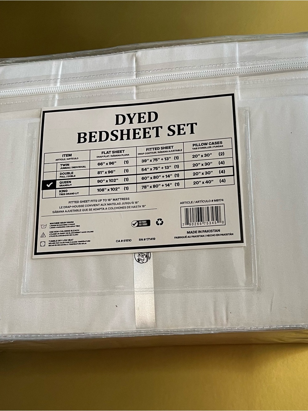 NEW Queen 6 Piece White Sheet Set 6400 Series Deep Pocket 4 Pillowcases - Picture 2 of 2
